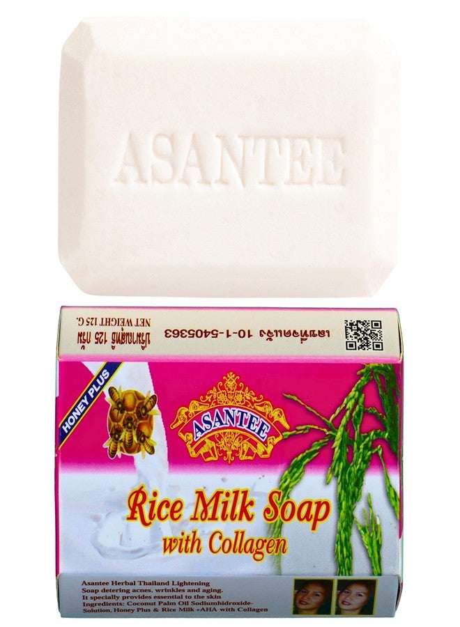 ASANTEE Rice Milk with Collagen and Honey Body Soap 125 g. (Pack of 1) - Image 1